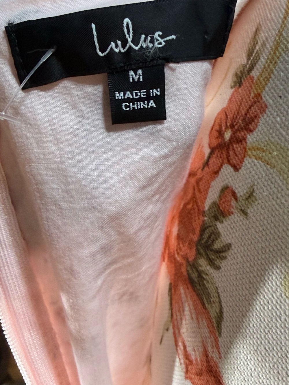 Lulu's Pale Pink Floral Ruffled Square-Neck Mini Dress - Picture 6 of 6
